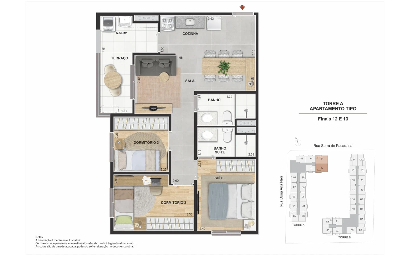 Apartamento à venda com 57m², 3 quartos com vaga - 15