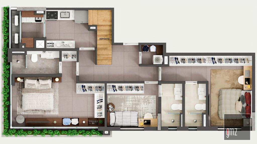 Apartamento à venda com 170m², 3 quartos com vaga - 20