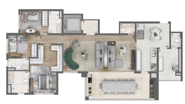 Apartamento à venda com 158m², 3 quartos com vaga - 26