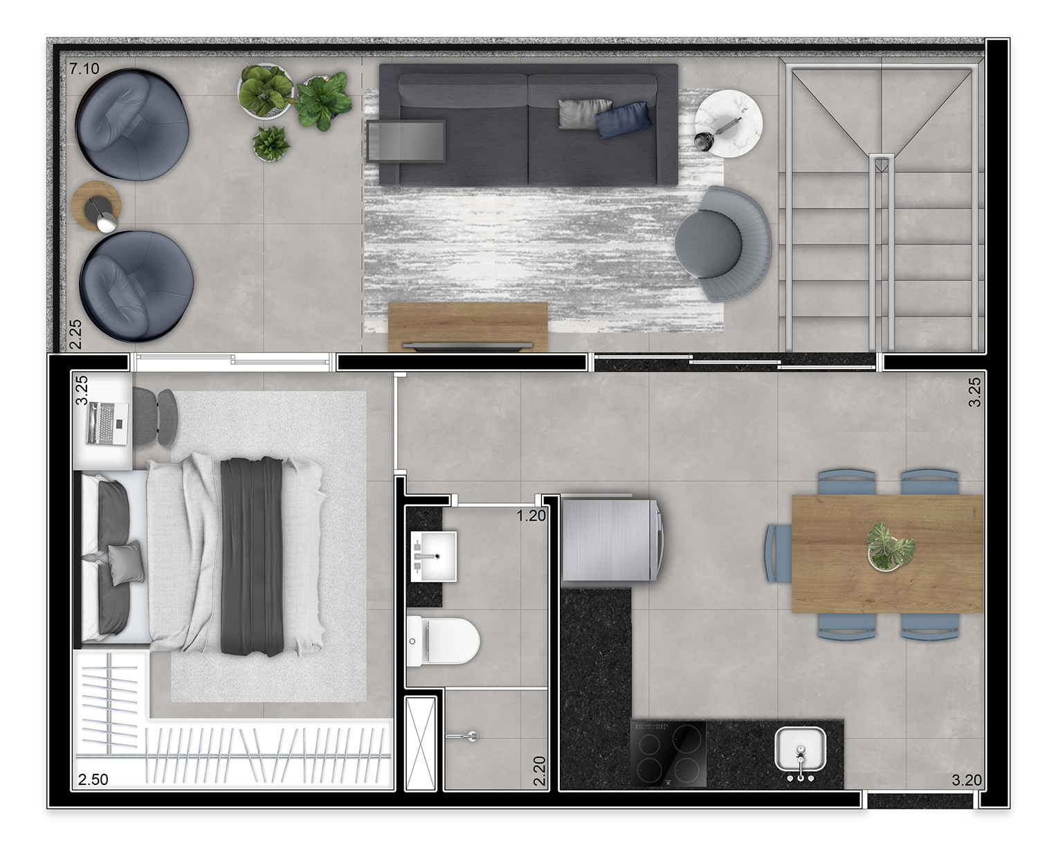 Apartamento à venda com 74m², 1 quarto sem vaga - 11