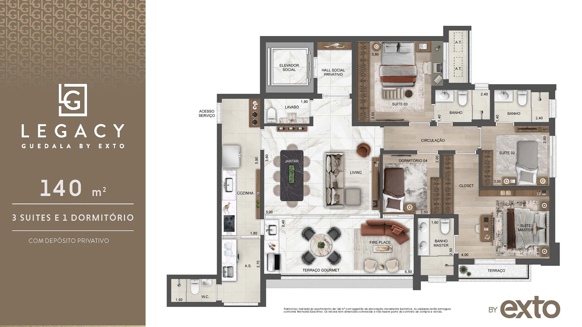 Apartamento à venda com 140m², 4 quartos com vaga - 17