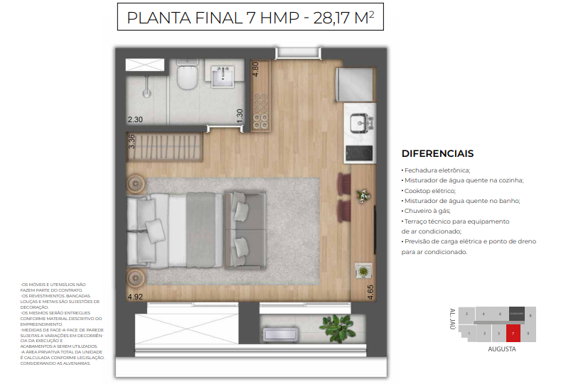 Studio à venda com 28m², 0 quartos sem vaga - 8