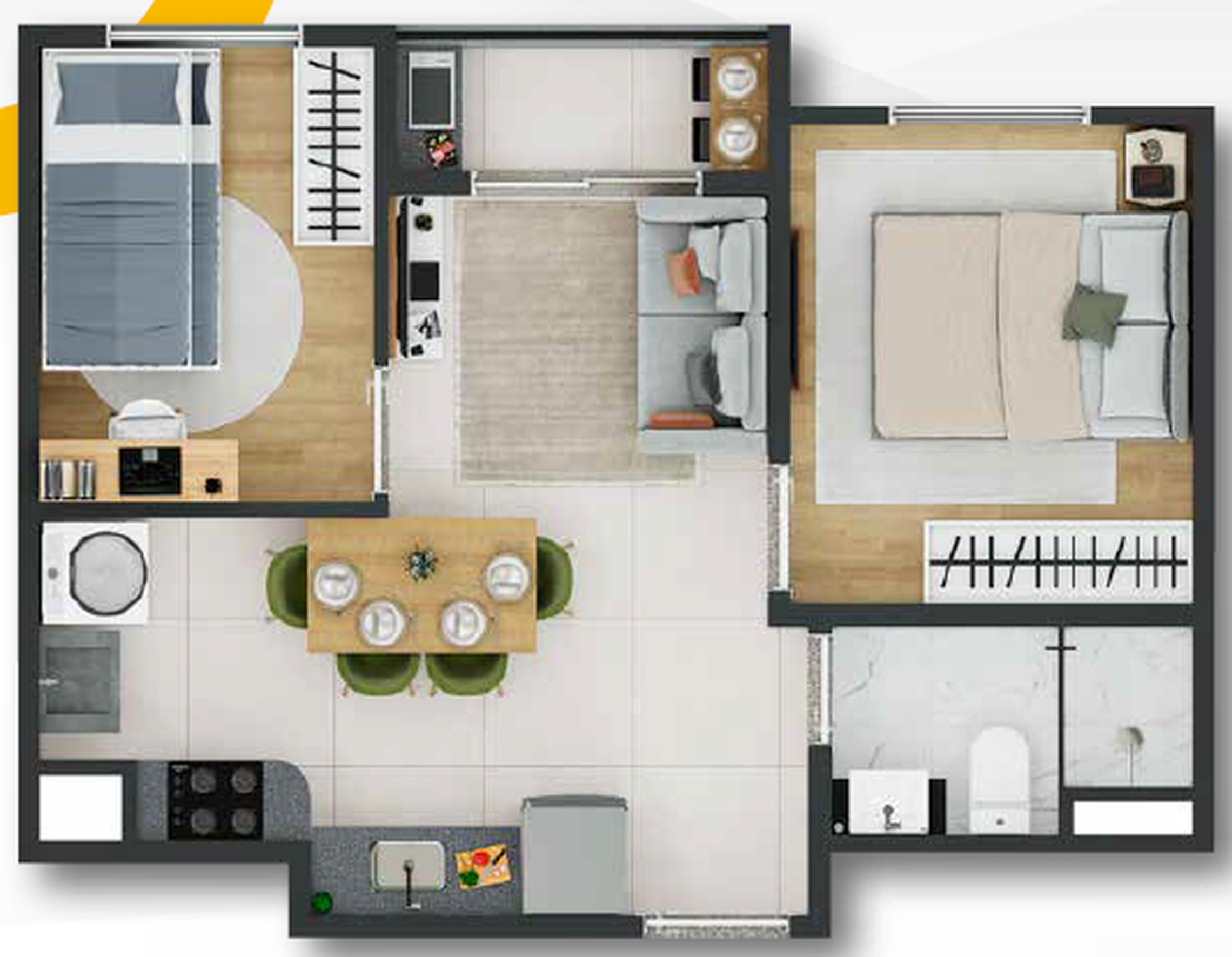 Apartamento à venda com 36m², 2 quartos com vaga - 2