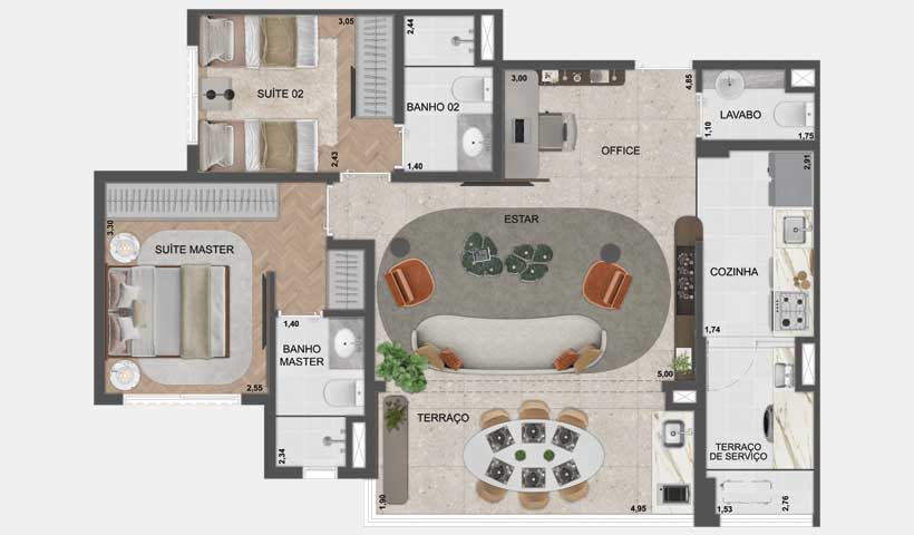 Apartamento à venda com 80m², 2 quartos com vaga - 33
