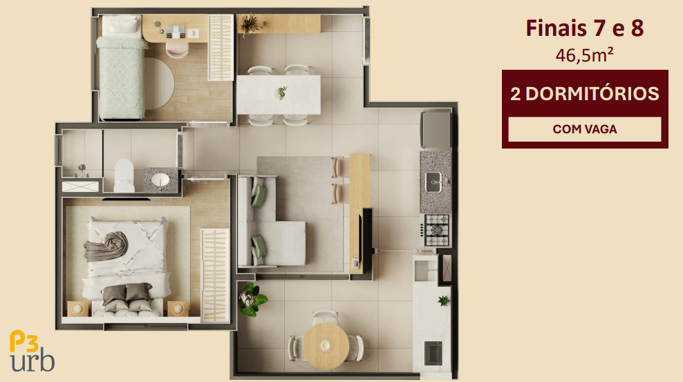 Apartamento à venda com 46m², 2 quartos com vaga - 17