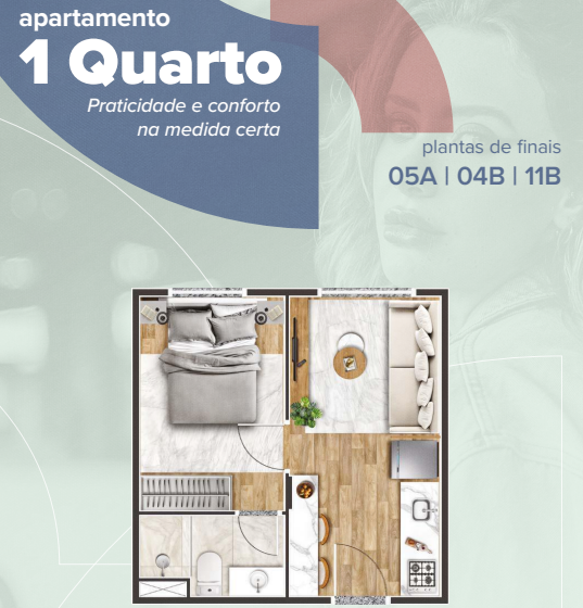 Apartamento à venda com 24m², 1 quarto sem vaga - 29