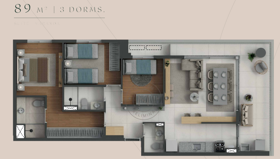 Apartamento à venda com 89m², 3 quartos com vaga - 13