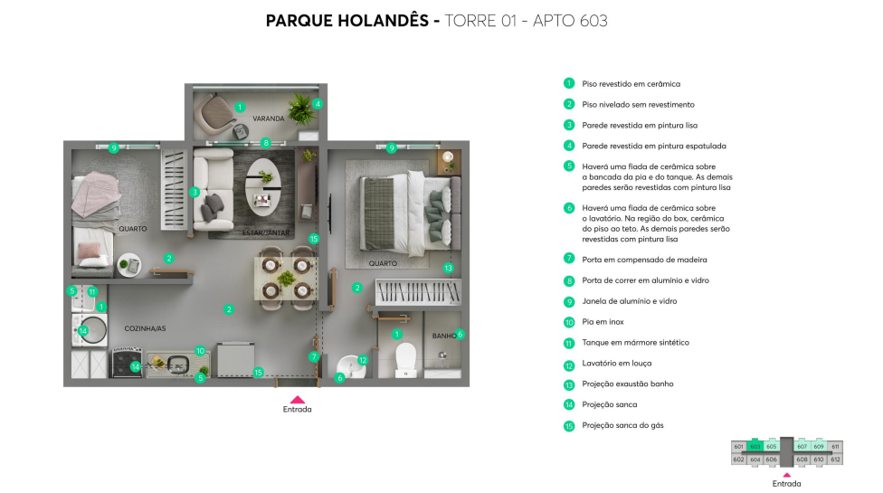 Apartamento à venda com 33m², 2 quartos sem vaga - 13