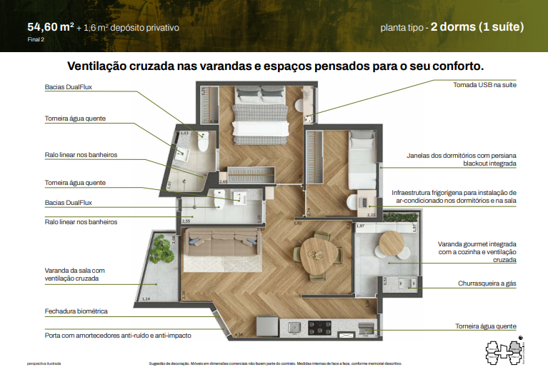 Apartamento à venda com 54m², 2 quartos com vaga - 20