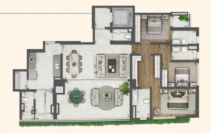 Apartamento à venda com 180m², 3 quartos com vaga - 3