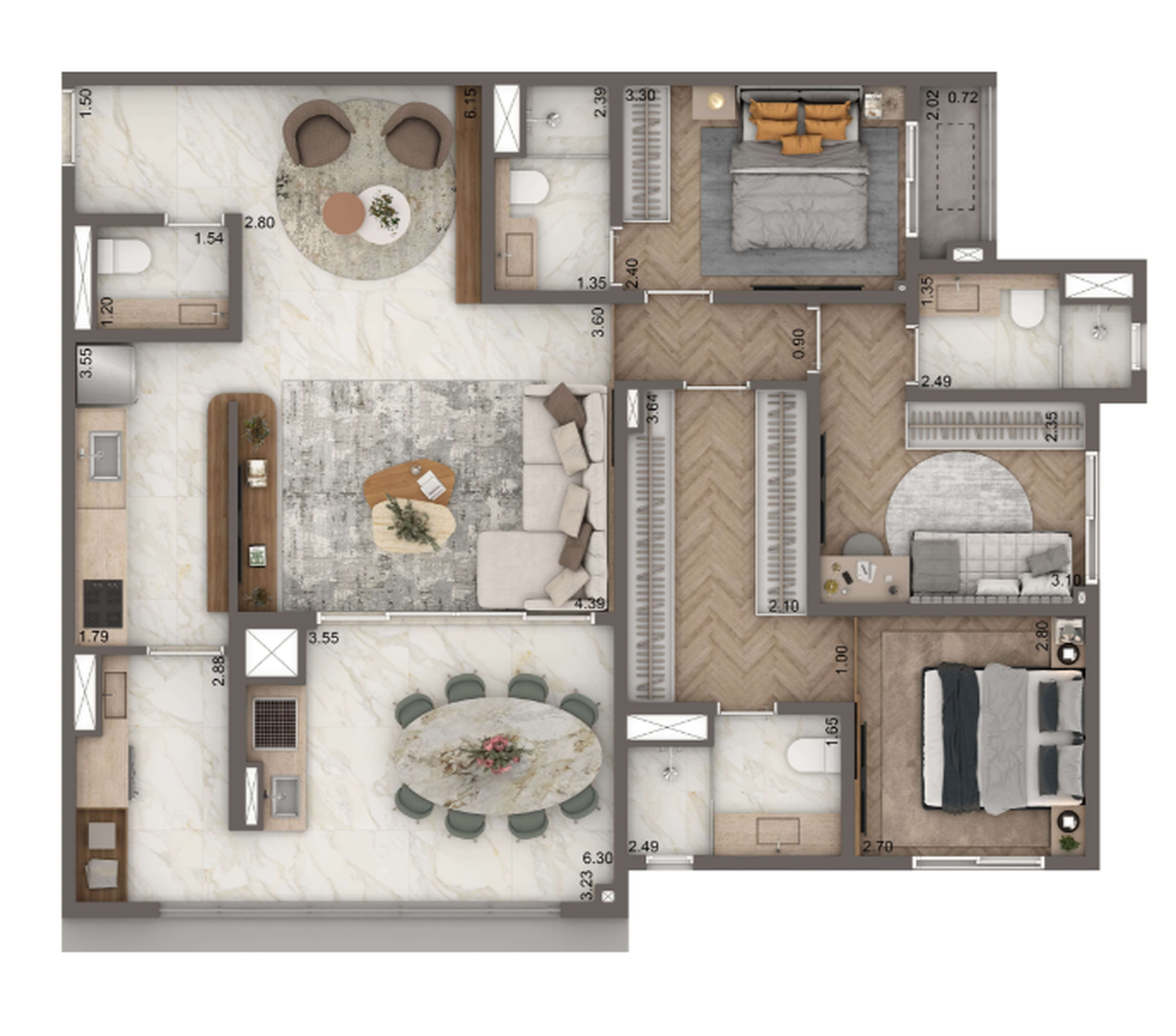 Apartamento à venda com 111m², 3 quartos com vaga - 14