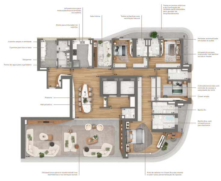 Apartamento à venda com 379m², 4 quartos com vaga - 20