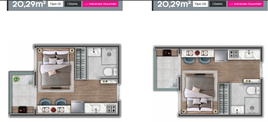 Studio à venda com 20m², 0 quartos sem vaga - 21