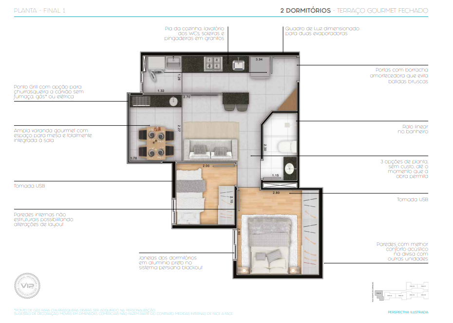 Apartamento à venda com 39m², 2 quartos com vaga - 15