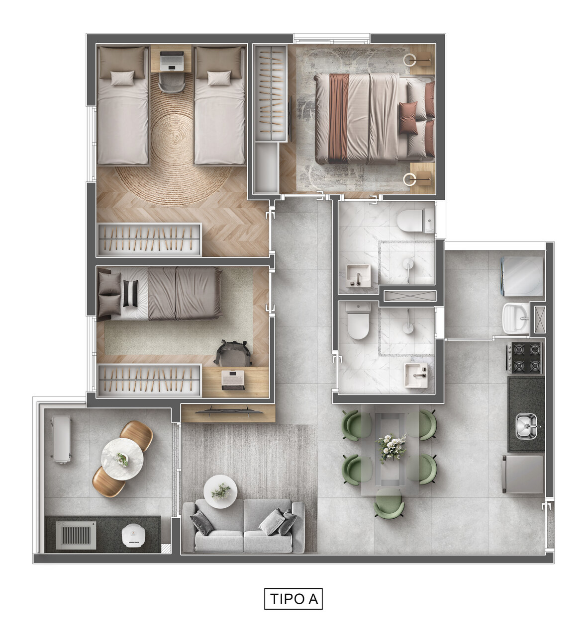 Apartamento à venda com 58m², 3 quartos com vaga - 27