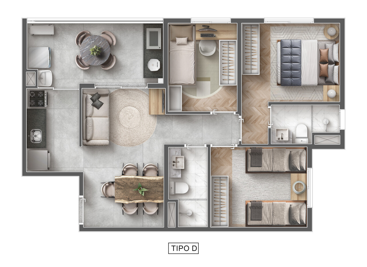 Apartamento à venda com 58m², 3 quartos com vaga - 28