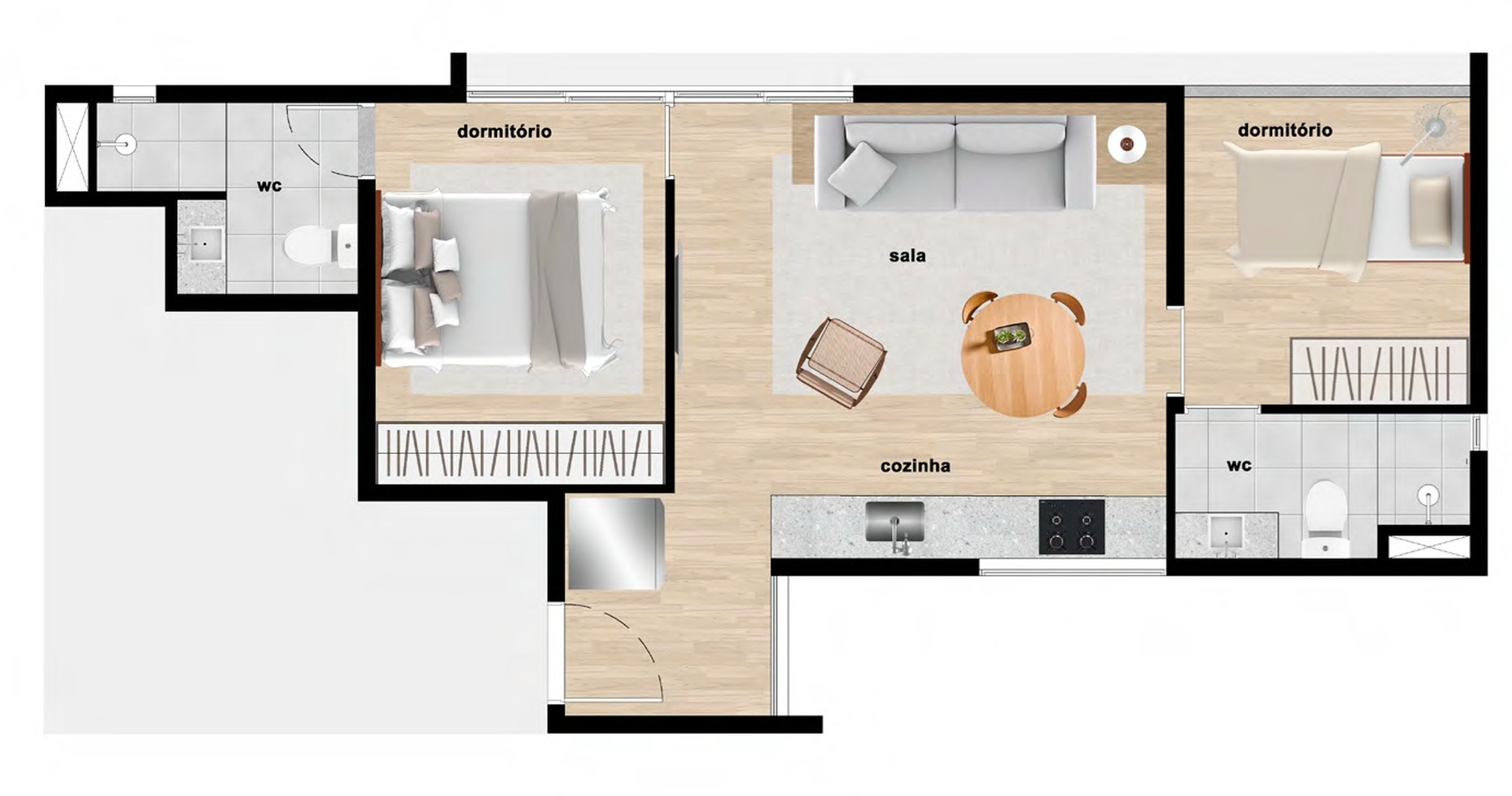 Apartamento à venda com 41m², 2 quartos com vaga - 19