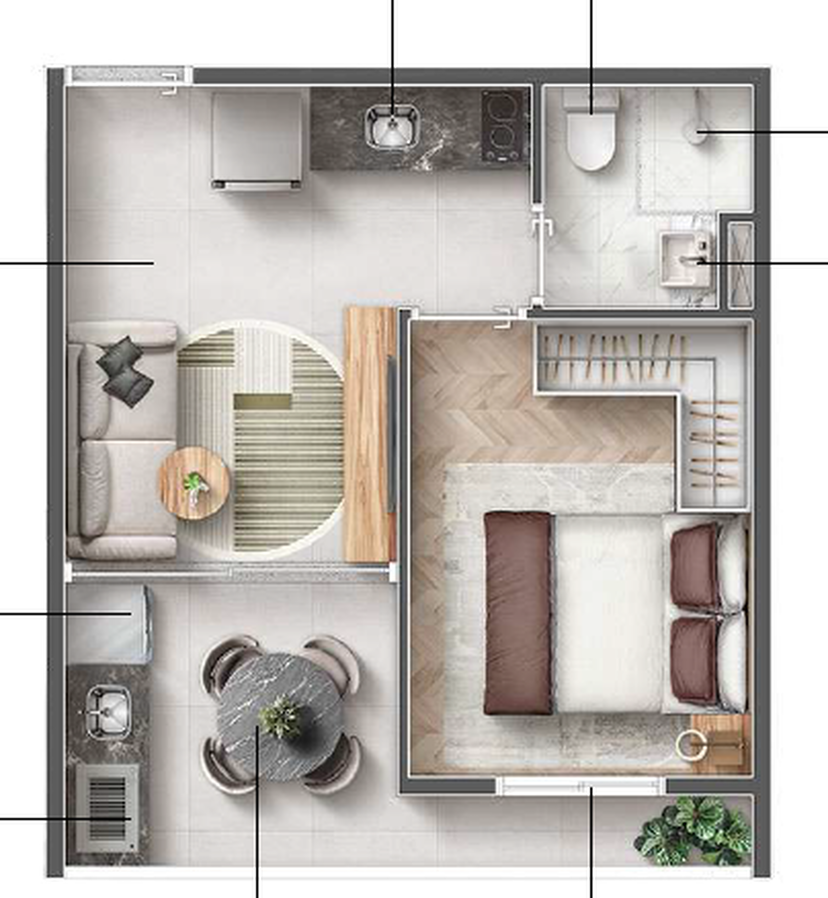 Apartamento à venda com 30m², 1 quarto sem vaga - 33