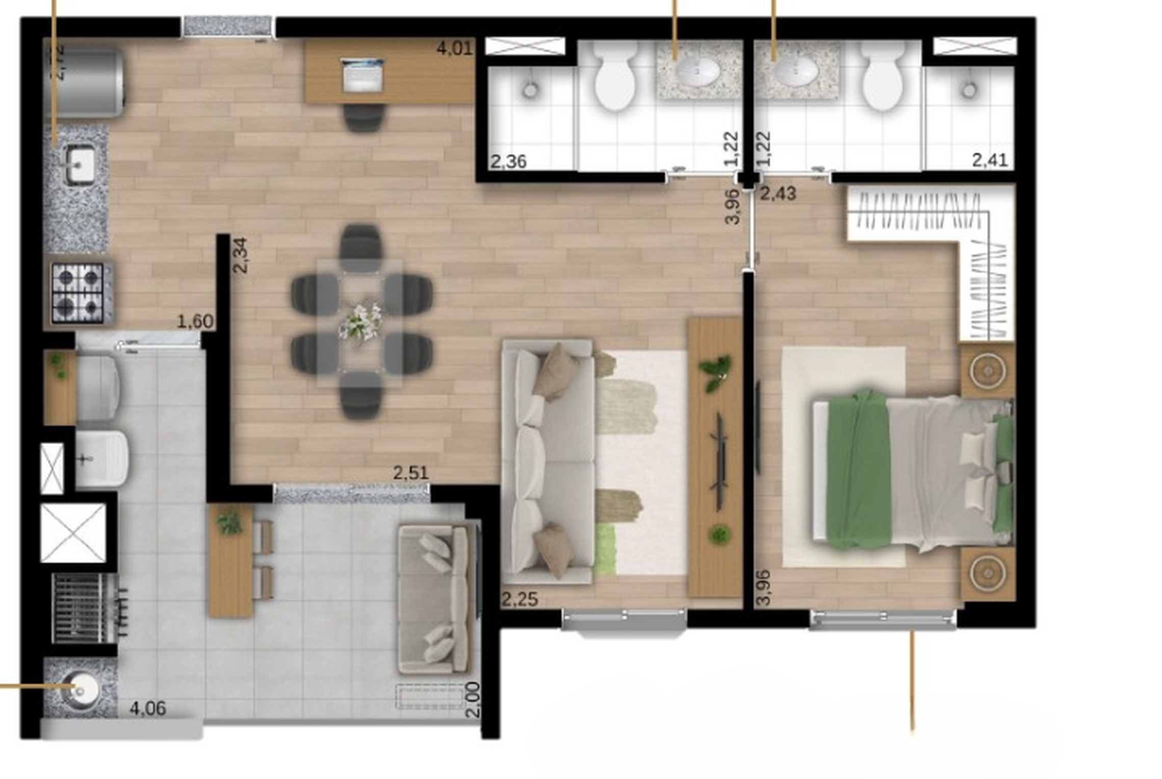 Apartamento à venda com 56m², 2 quartos com vaga - 13