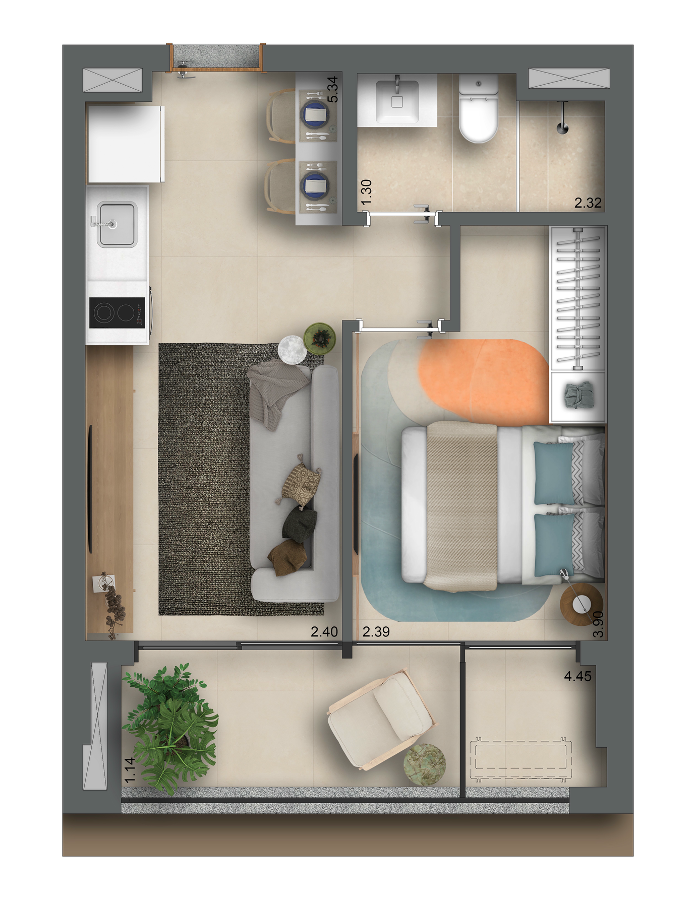 Apartamento à venda com 38m², 1 quarto sem vaga - 20