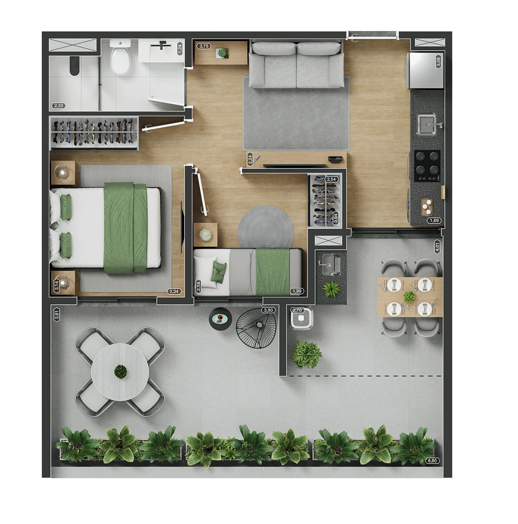 Apartamento à venda com 55m², 2 quartos sem vaga - 11