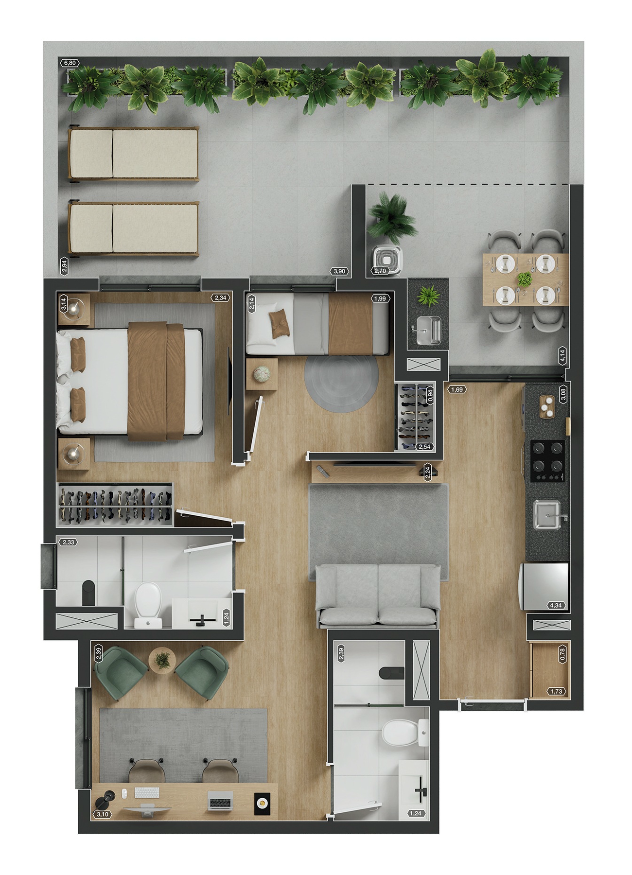 Apartamento à venda com 67m², 2 quartos sem vaga - 11