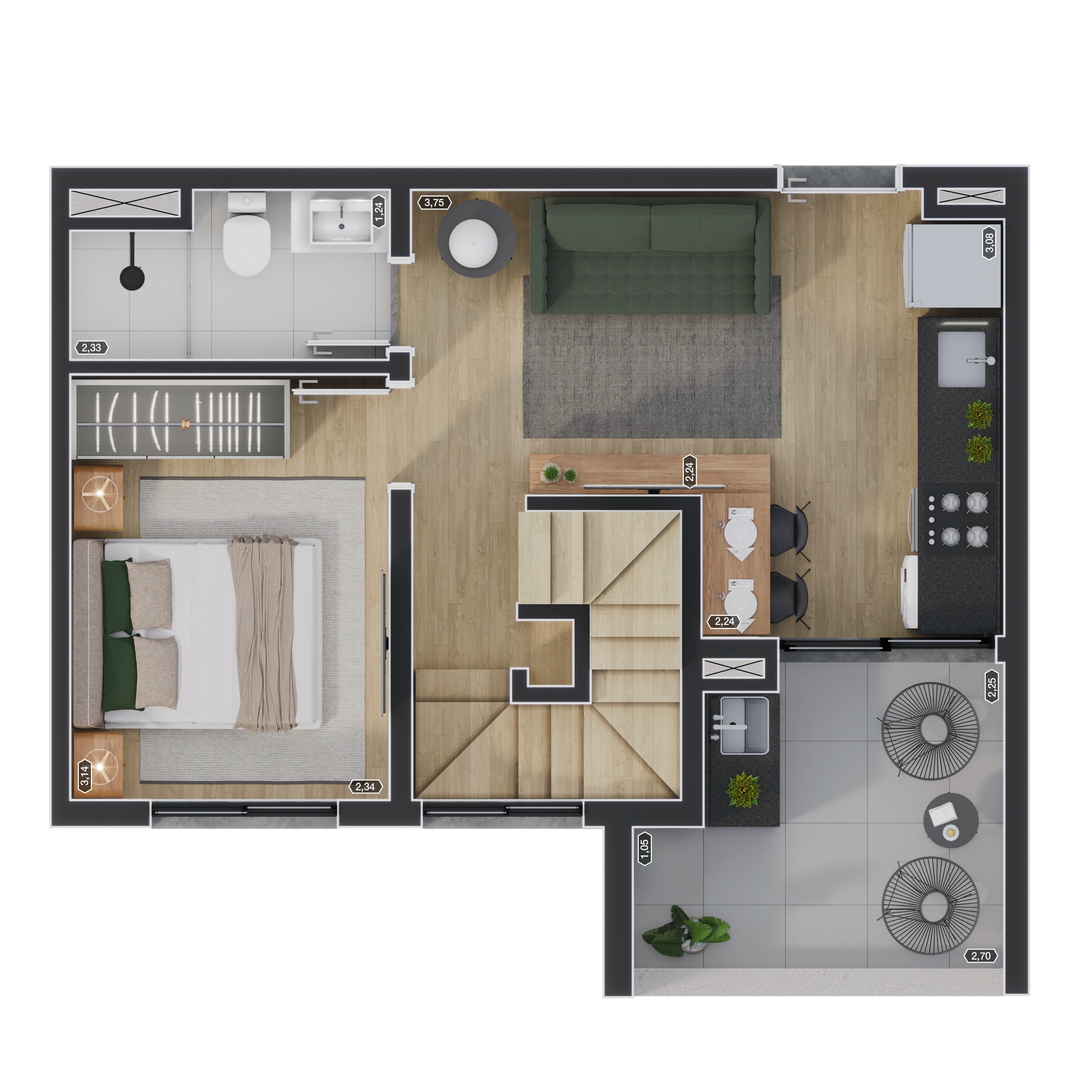 Apartamento à venda com 74m², 2 quartos com vaga - 11