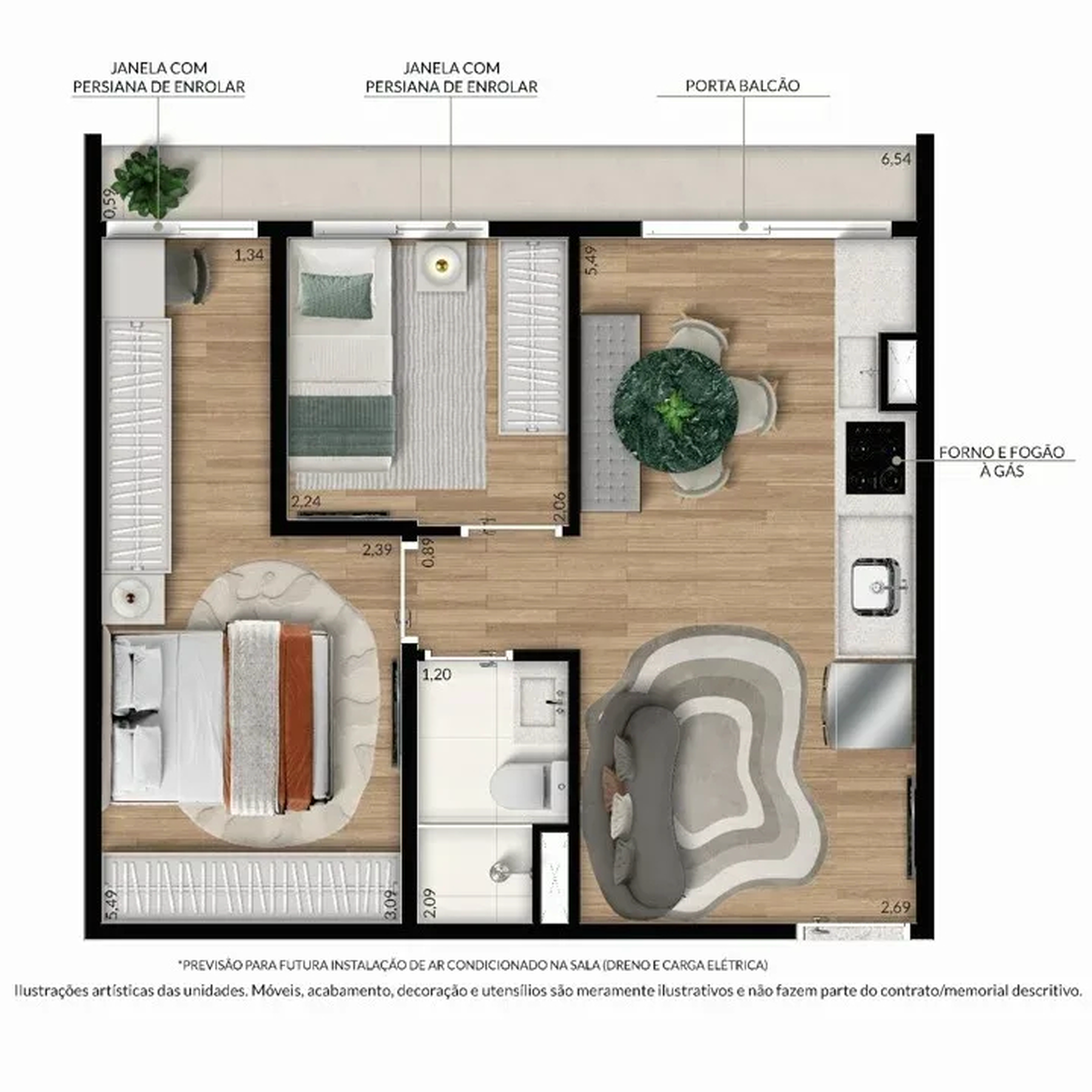 Apartamento à venda com 42m², 2 quartos sem vaga - 15