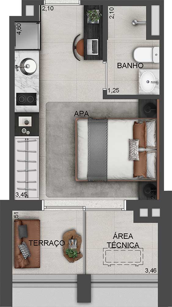 Apartamento à venda com 24m², 0 quartos sem vaga - 9