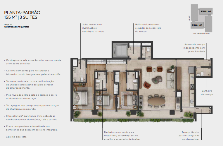 Apartamento à venda com 155m², 3 quartos sem vaga - 31