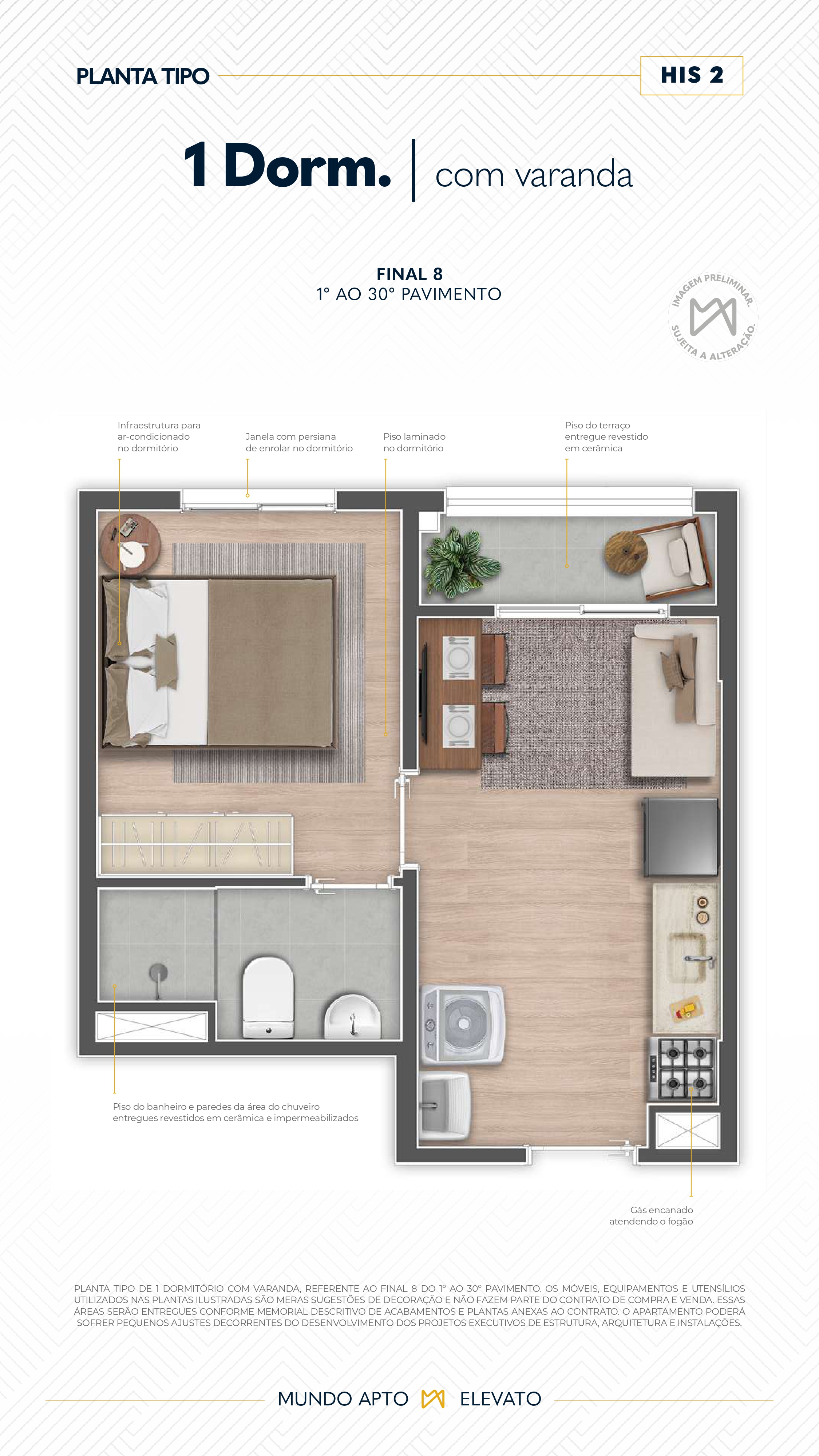 Apartamento à venda com 29m², 1 quarto sem vaga - 17