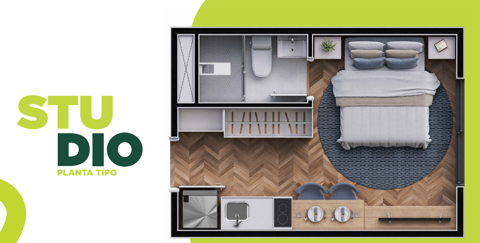 Studio à venda com 17m², 0 quartos sem vaga - 35