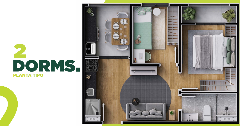 Apartamento à venda com 35m², 2 quartos sem vaga - 35