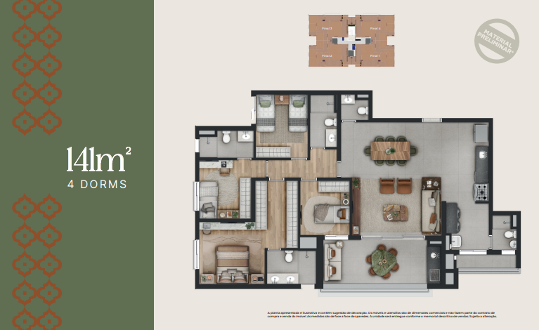 Apartamento à venda com 141m², 4 quartos com vaga - 23
