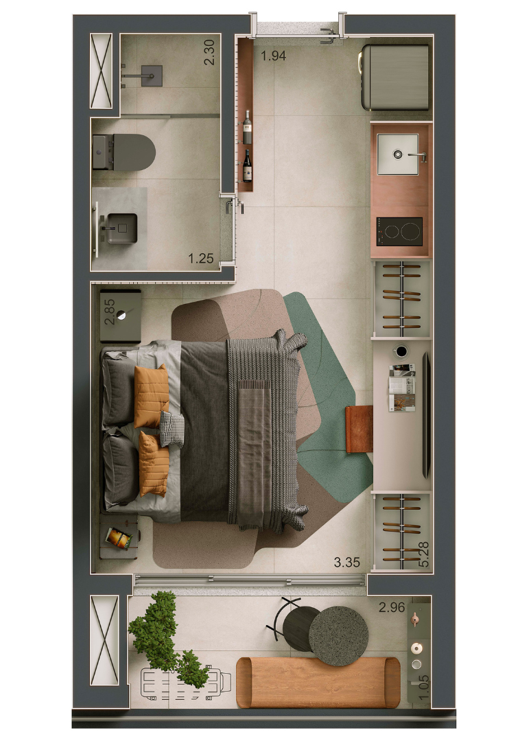 Studio à venda com 24m², 0 quartos sem vaga - 27