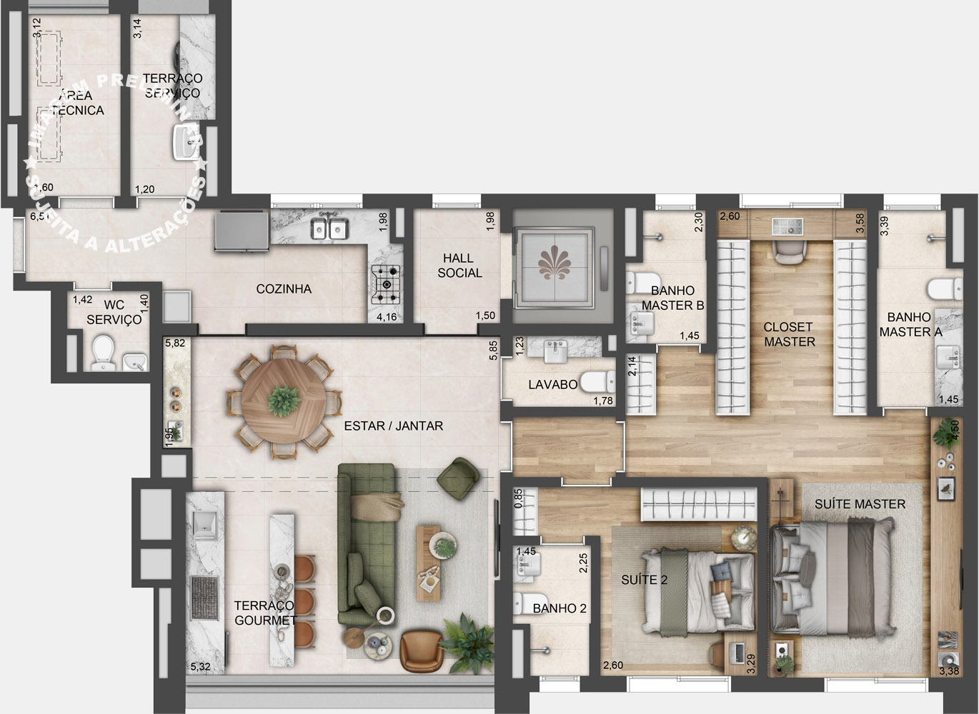 Apartamento à venda com 133m², 3 quartos com vaga - 21