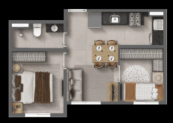 Apartamento à venda com 41m², 2 quartos sem vaga - 14