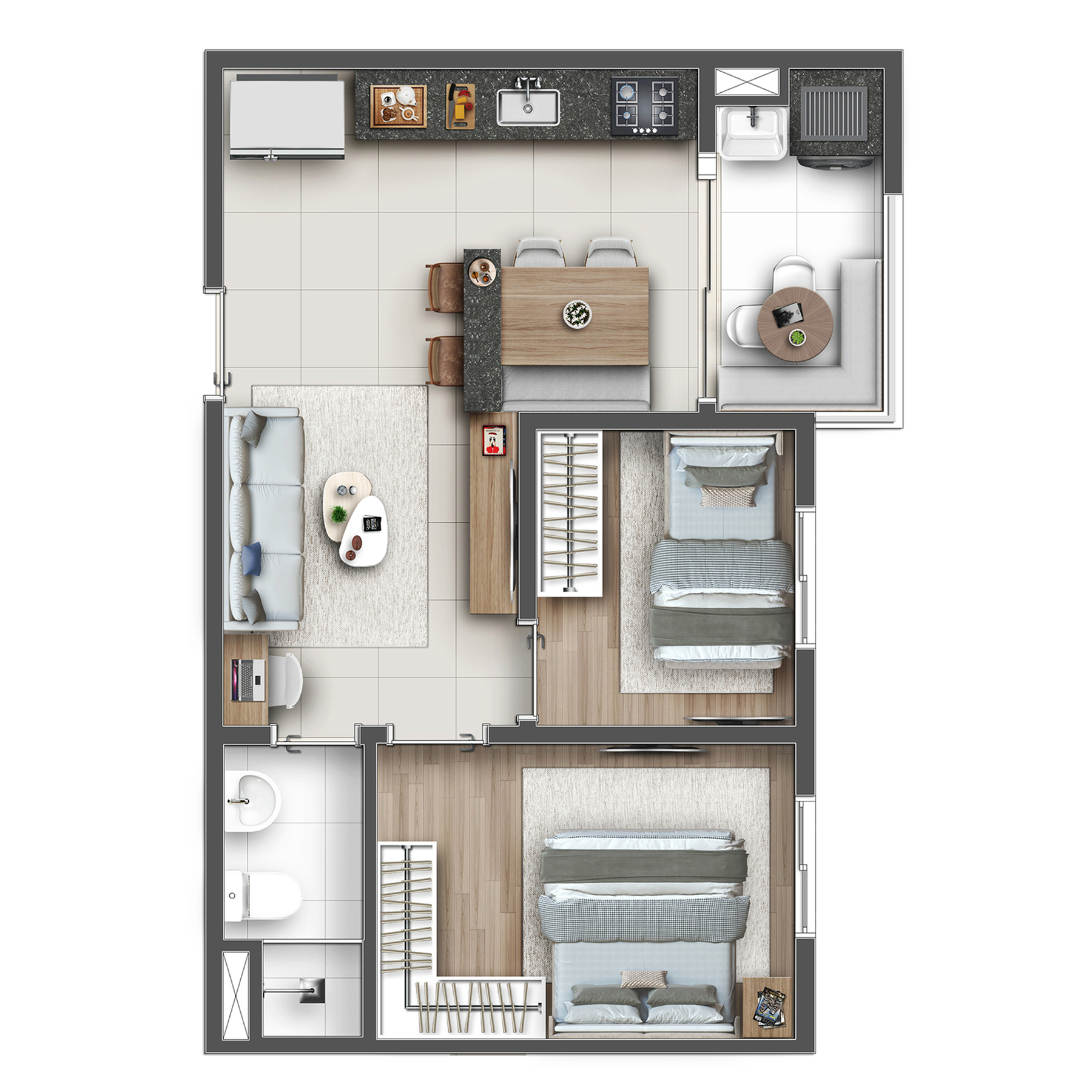 Apartamento à venda com 41m², 2 quartos com vaga - 30