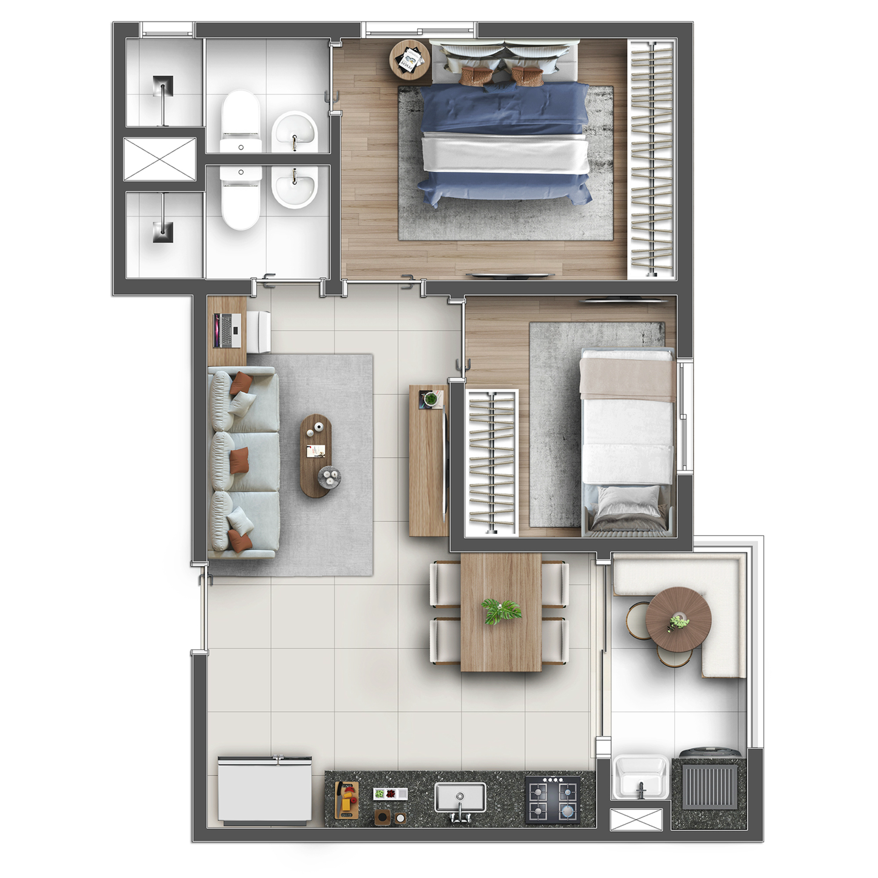 Apartamento à venda com 43m², 2 quartos com vaga - 30