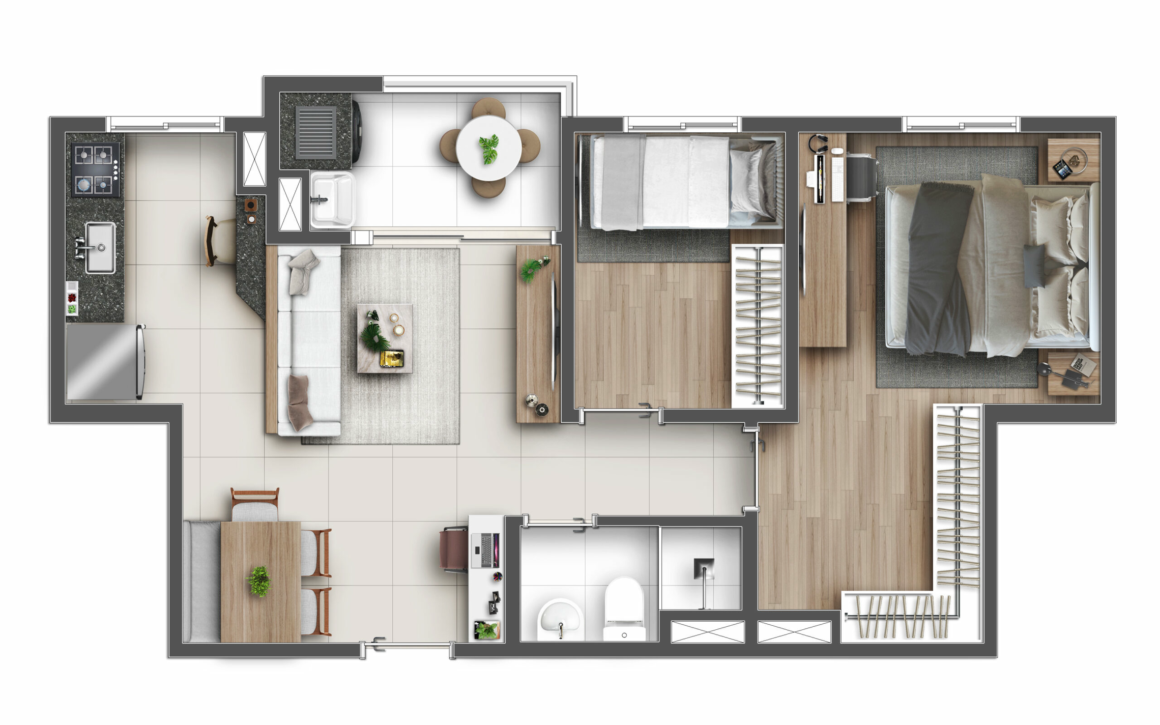 Apartamento à venda com 49m², 2 quartos com vaga - 30