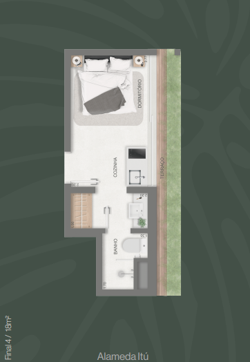 Studio à venda com 18m², 0 quartos sem vaga - 10