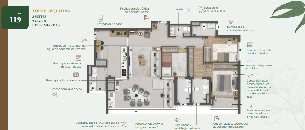 Apartamento à venda com 119m², 3 quartos com vaga - 26