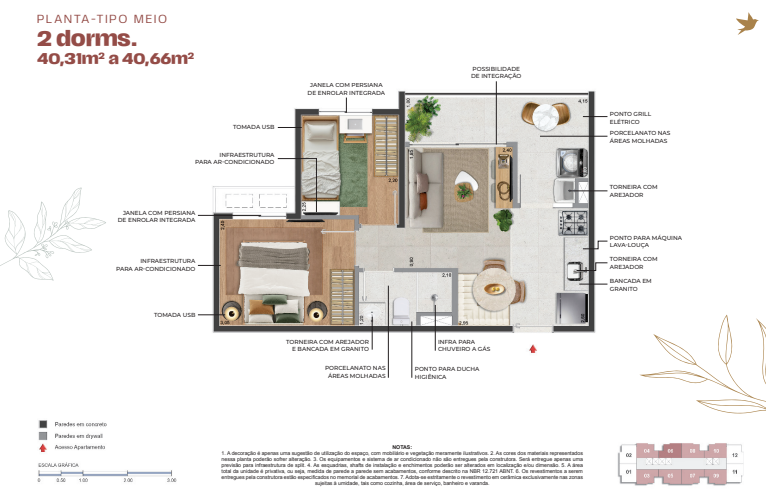 Apartamento à venda com 40m², 2 quartos sem vaga - 28