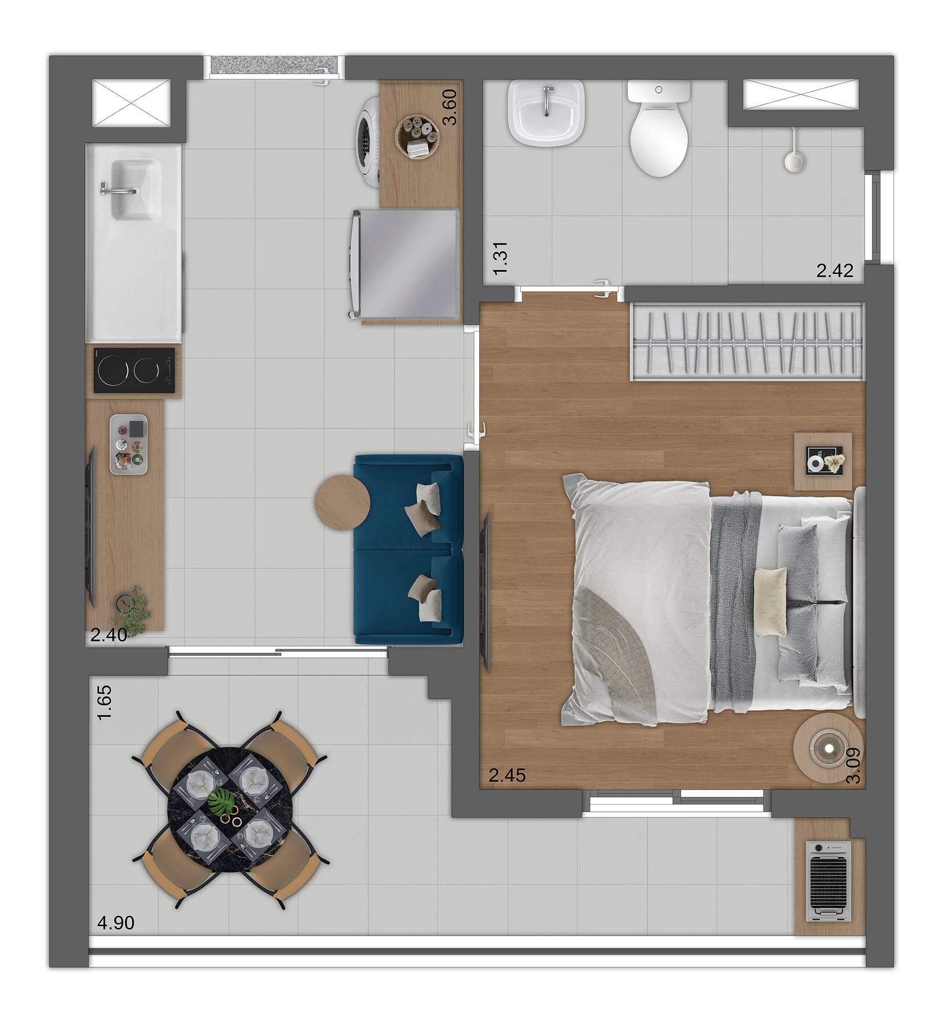 Apartamento à venda com 29m², 1 quarto sem vaga - 27