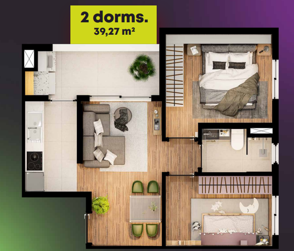 Apartamento à venda com 39m², 2 quartos sem vaga - 22
