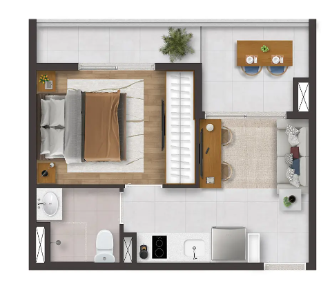 Apartamento à venda com 29m², 1 quarto sem vaga - 11