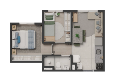 Apartamento à venda com 32m², 2 quartos sem vaga - 33