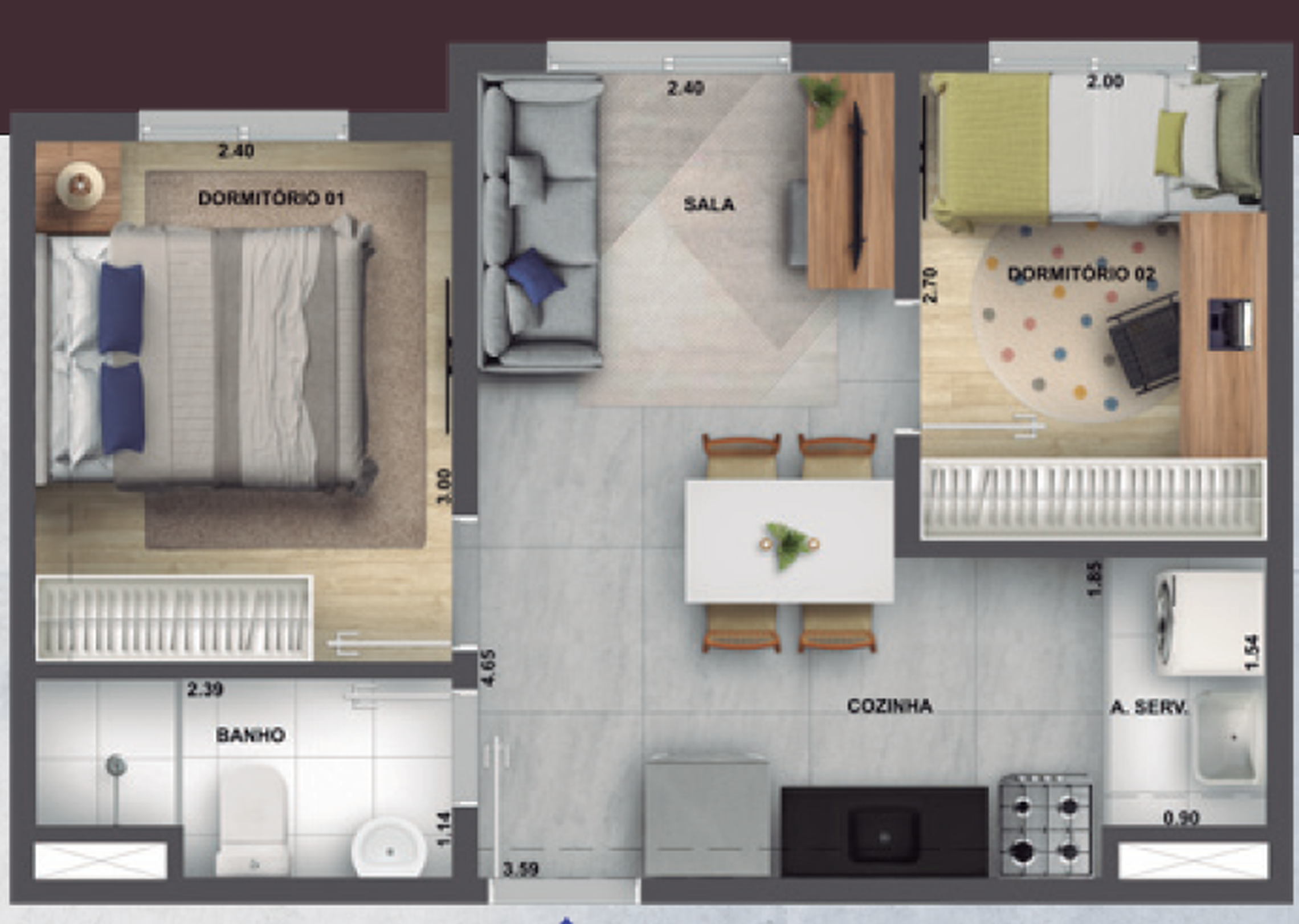 Apartamento à venda com 35m², 2 quartos sem vaga - 14
