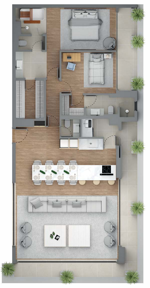 Apartamento à venda com 156m², 2 quartos com vaga - 18