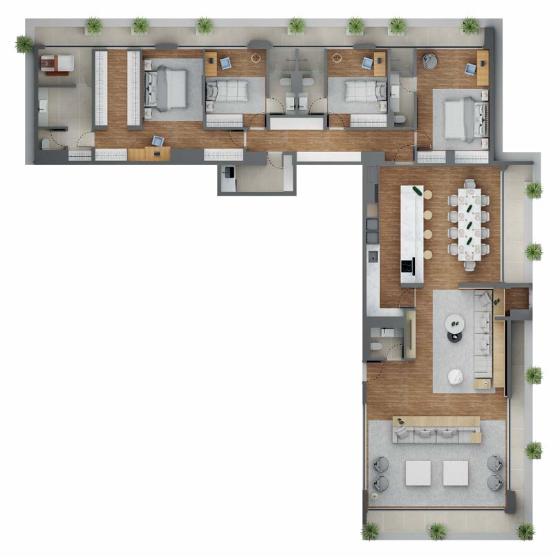 Apartamento à venda com 316m², 4 quartos com vaga - 18